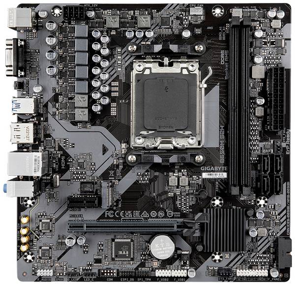 Gigabyte B650M S2H - 1.0 Mainboard Sockel (PC) AMD® AM5 Formfaktor (Details) Micro-ATX Mainboard-Chipsatz AMD® B650
