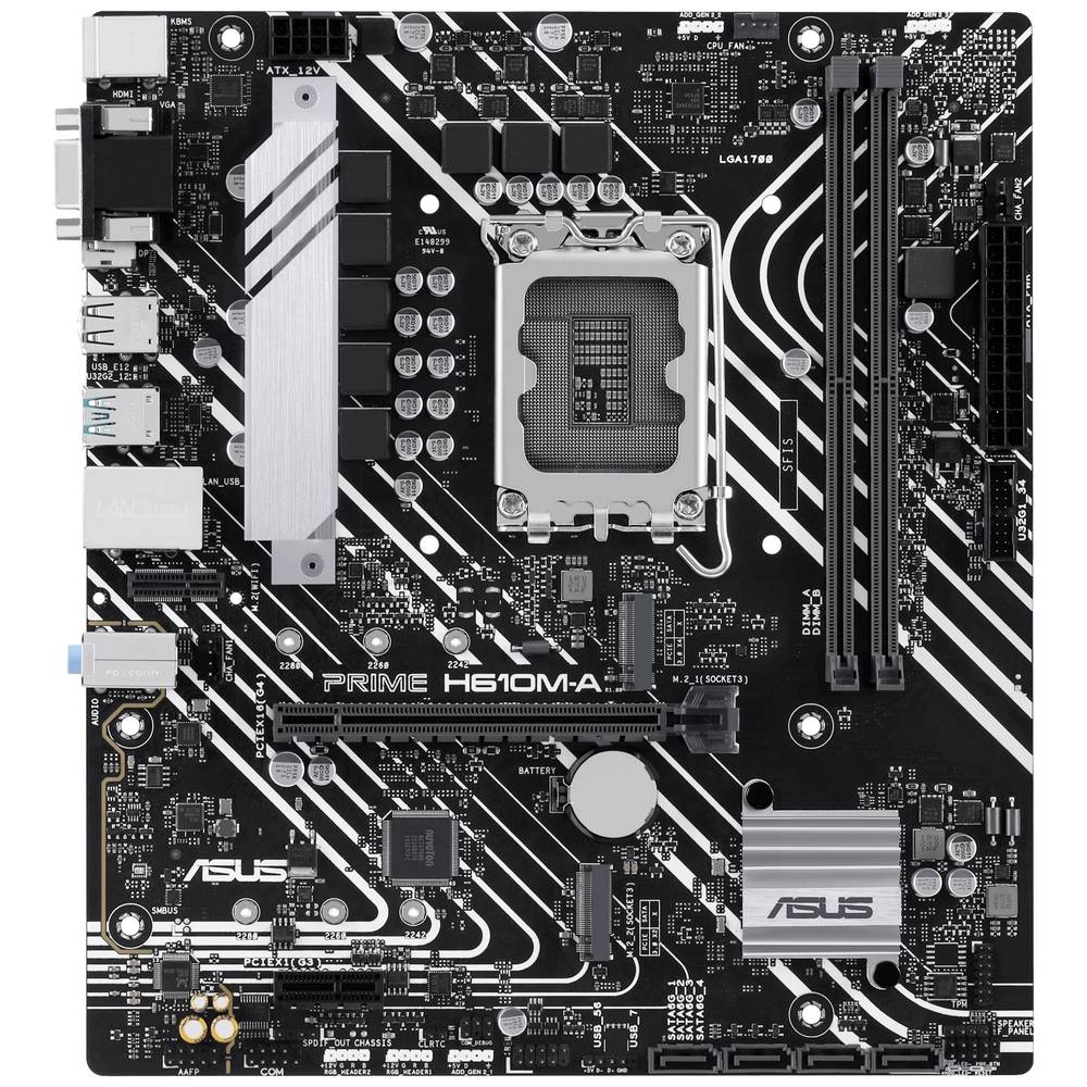 Asus PRIME H610M-A-CSM Moederbord Socket Intel 1700 Vormfactor Micro-ATX Moederbord chipset Intel® H610