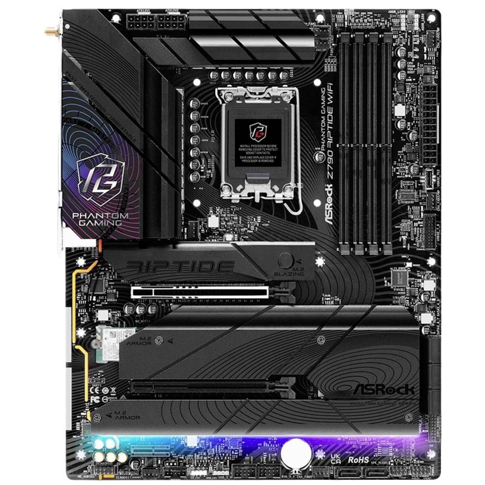 ASRock Phantom Gaming Z790 Riptide WiFi Moederbord Socket Intel 1700 Vormfactor ATX Moederbord chipset Intel® Z790