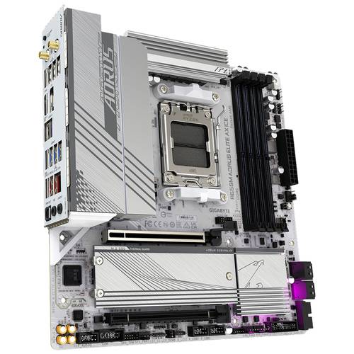 Thumbnail - Gigabyte B650M A ELITE AX ICE Mainboard Sockel (PC) AMD® AM5 Formfaktor (Details) Micro-ATX Mainboard-Chipsatz AMD® B650