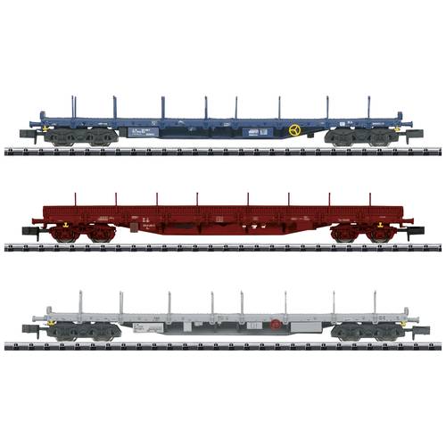 Thumbnail - MiniTrix 18723 N 3er-Set Flachwagen SNCB/CFL