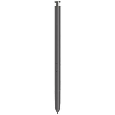 Ein schwarzer, stilisierter Stift mit einer kleinen Taste an der Seite, vermutlich ein Eingabestift für Touchscreens.