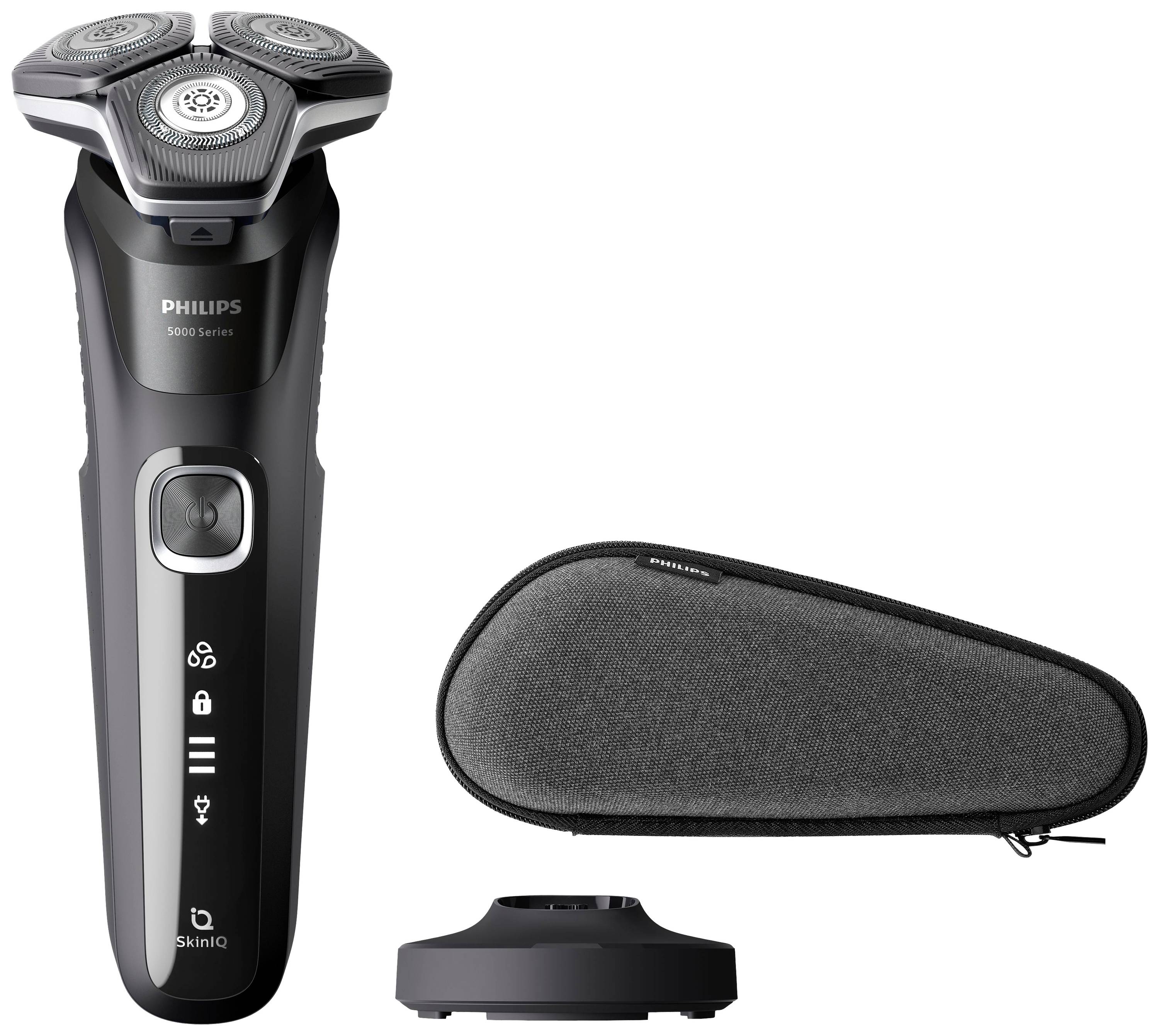 Philips SHAVER Series 5000 S5898/35 Elektrischer Nass- und Trockenrasierer, Rotationstrasierer, SteelPrecision blades, E-0