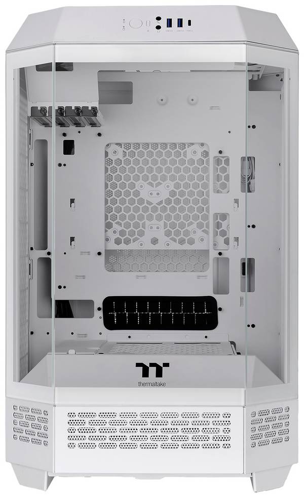 Thermaltake The Tower 300 Micro-Tower Gaming-Gehäuse  Weiß 2 vorinstallierte Lüfter, Seitenfenster