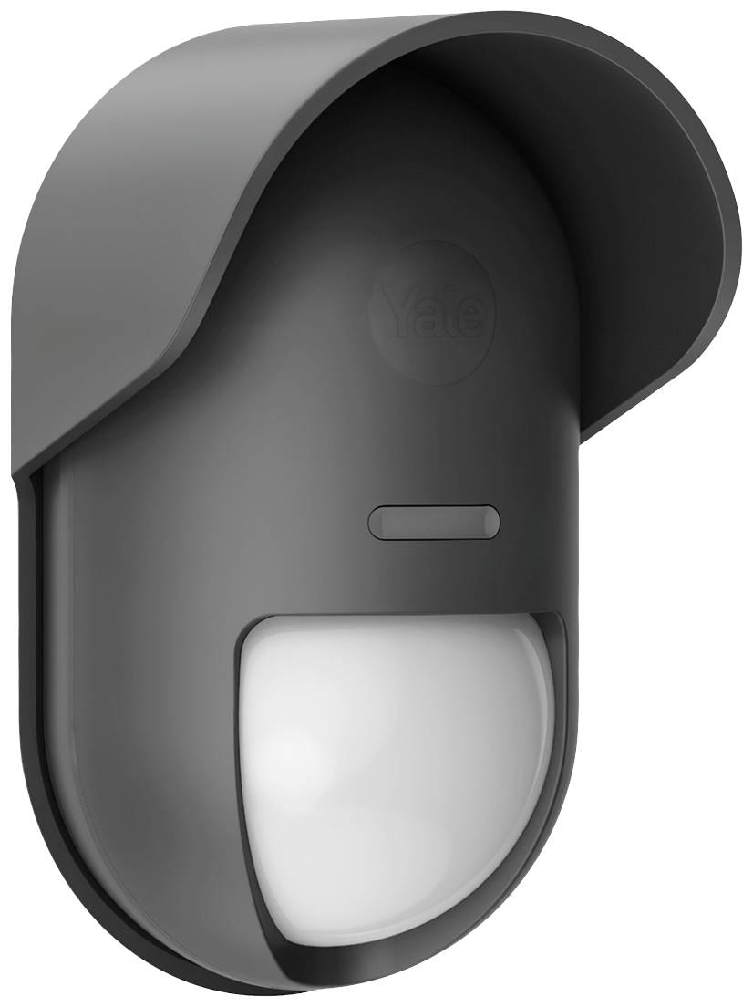 Ein Bewegungssensor in einem dunklen Gehäuse, zur Erkennung von Bewegungen in einem bestimmten Bereich, geeignet für Sicherheitszwecke.