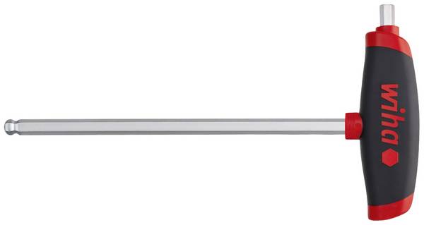 Wiha 6kant-Stiftschlüssel T-Griff 5x150mm Kugelk.+Seit.-abtrieb  Sechskantschlüssel Schlüsselweite (metrisch): 5 mm  Klingenlänge: 17 mm