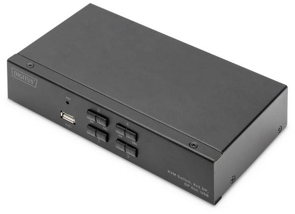 Digitus DS-12891 1+4 Port KVM-Umschalter DisplayPort®  3840 x 2160 Pixel