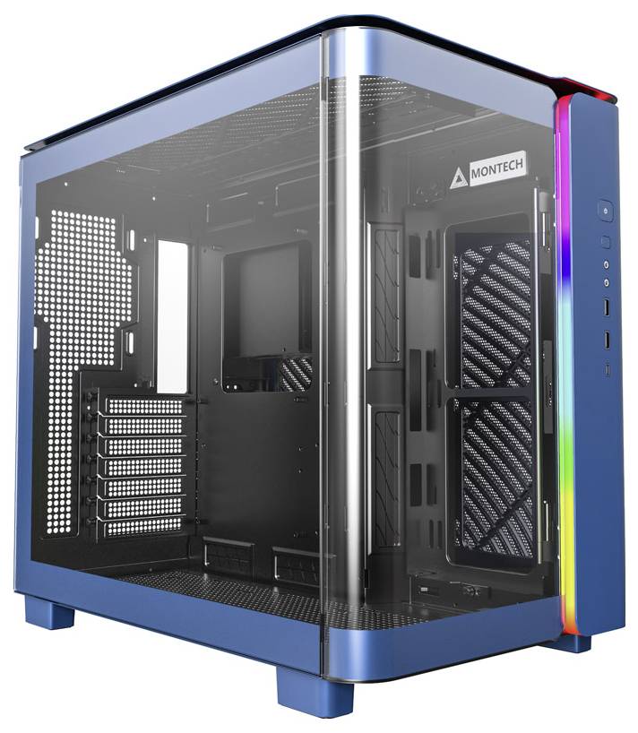 MONTECH KING 95 Tempered Glass ARGB Midi-Tower PC-Gehäuse Blau