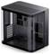 PC-Gehäuse mit transparenten Seiten und mehreren Steckplätzen für Erweiterungskarten, geeignet für DIY-Computerbau.