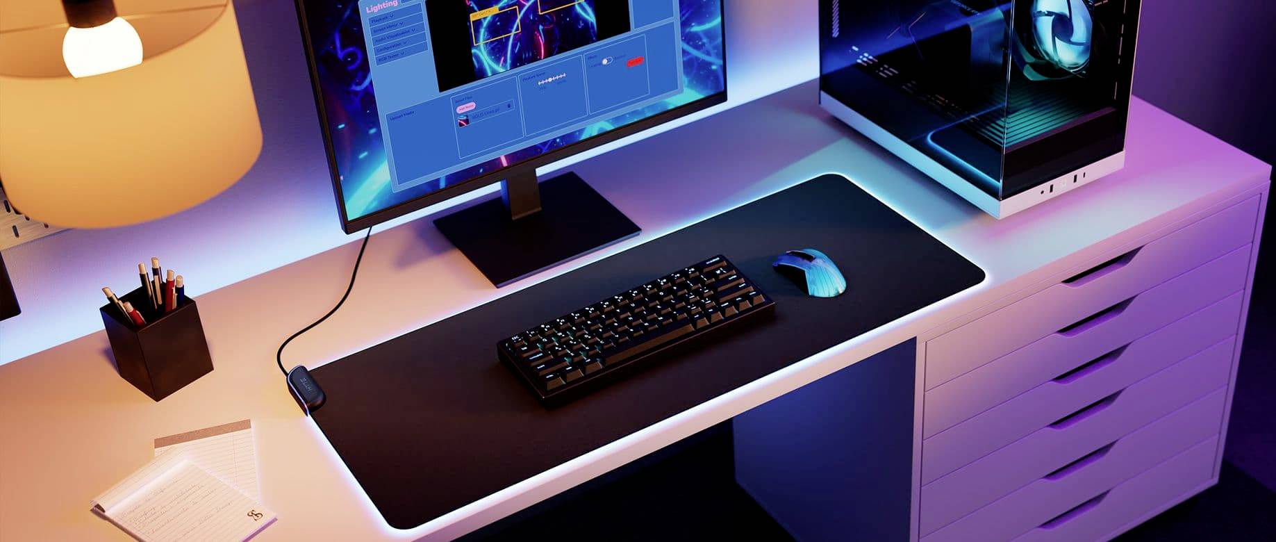 HYTE Hyte CNVS Intense Play Mat qRGB Gaming Mauspad - schwarz Gaming-Mauspad Schwarz-7