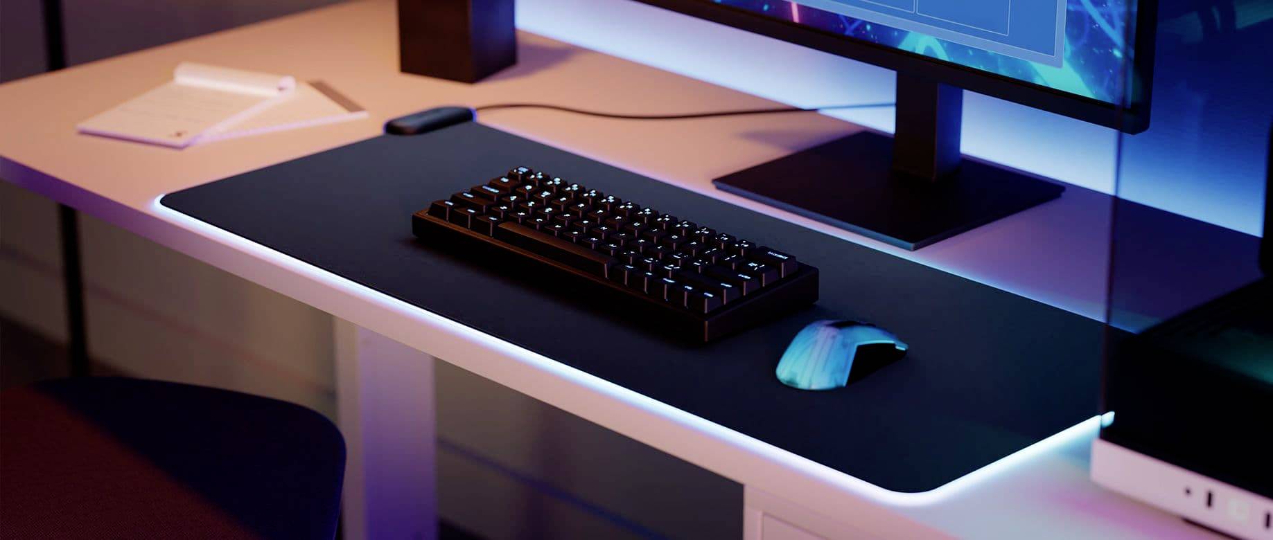 HYTE Hyte CNVS Intense Play Mat qRGB Gaming Mauspad - schwarz Gaming-Mauspad Schwarz-8