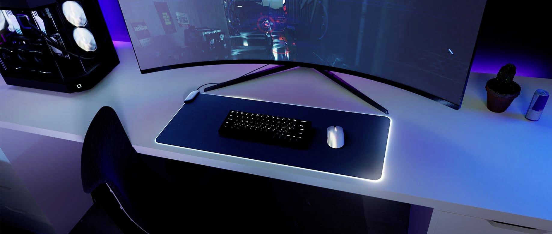 HYTE Hyte CNVS Intense Play Mat qRGB Gaming Mauspad - schwarz Gaming-Mauspad Schwarz-10