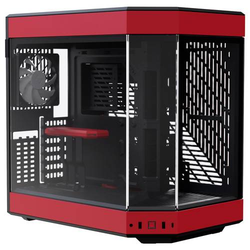 HYTE Y60 Tempered Glass Midi-Tower PC-Gehäuse Schwarz-Rot