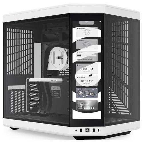 HYTE Y70 Touch Midi-Tower PC-Gehäuse Schwarz-Weiß