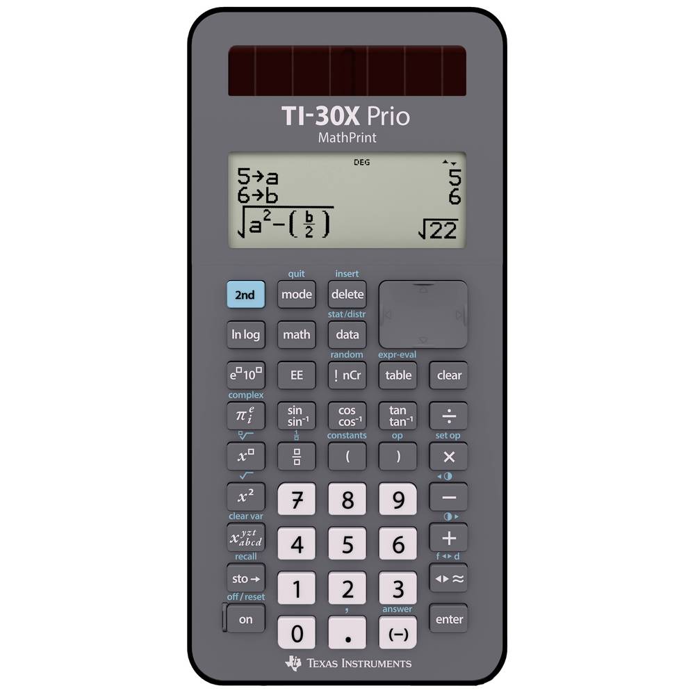 Texas Instruments TI-30X Prio MathPrint™ Schoolrekenmachine Zwart Aantal displayposities: 64 werkt o