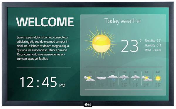 LG Electronics 22SM3G-B Digital Signage Display  54.6 cm 21.5 Zoll 1920 x 1080 Pixel 16/7