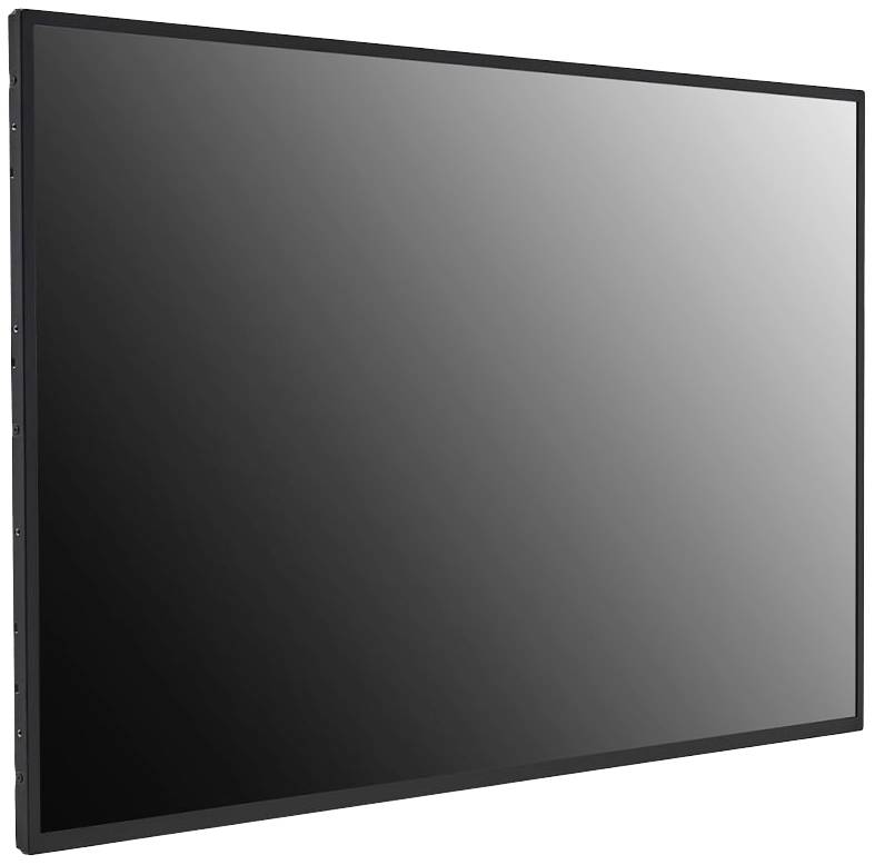 Ein schwarzes, rechteckiges Display in einem schlichten Rahmen. Das Display ist aus einem seitlichen Winkel zu sehen und zeigt keine Inhalte an.