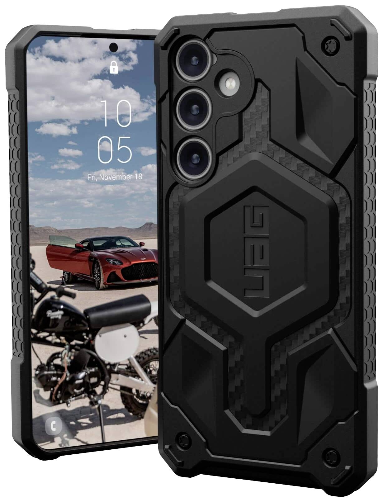 URBAN ARMOR GEAR Monarch Pro Backcover Samsung Galaxy S24+ Carbon, Schwarz MagSafe kompatibel