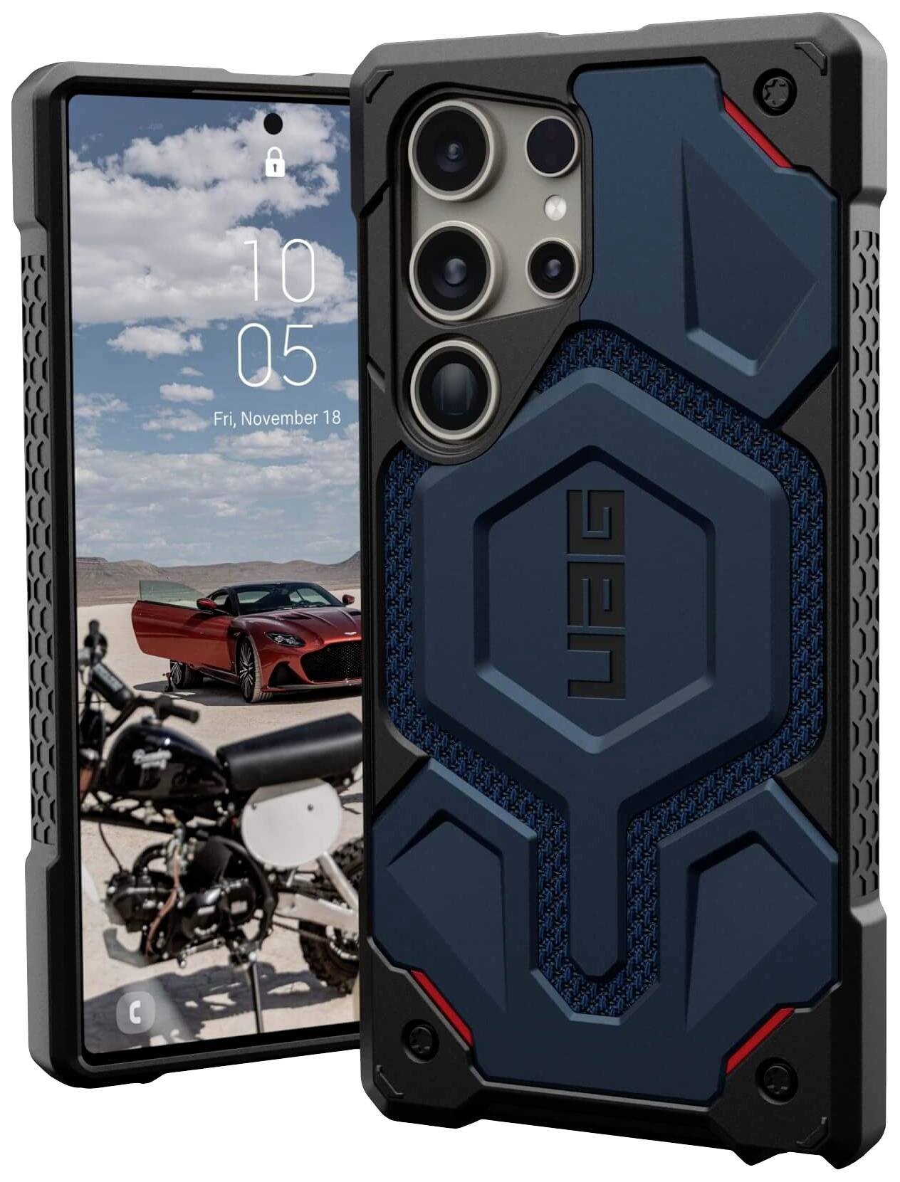 URBAN ARMOR GEAR Monarch Pro Backcover Samsung Galaxy S24 Ultra Kevlar®, Blau