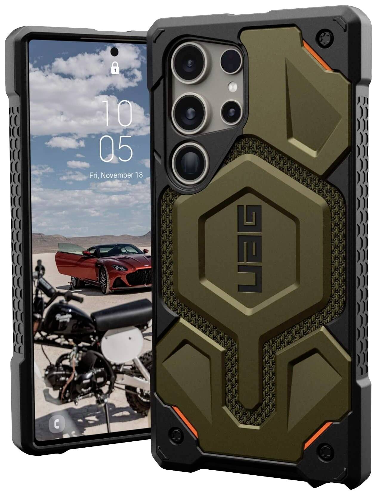 URBAN ARMOR GEAR Monarch Pro Backcover Samsung Galaxy S24 Ultra Kevlar®, Grün