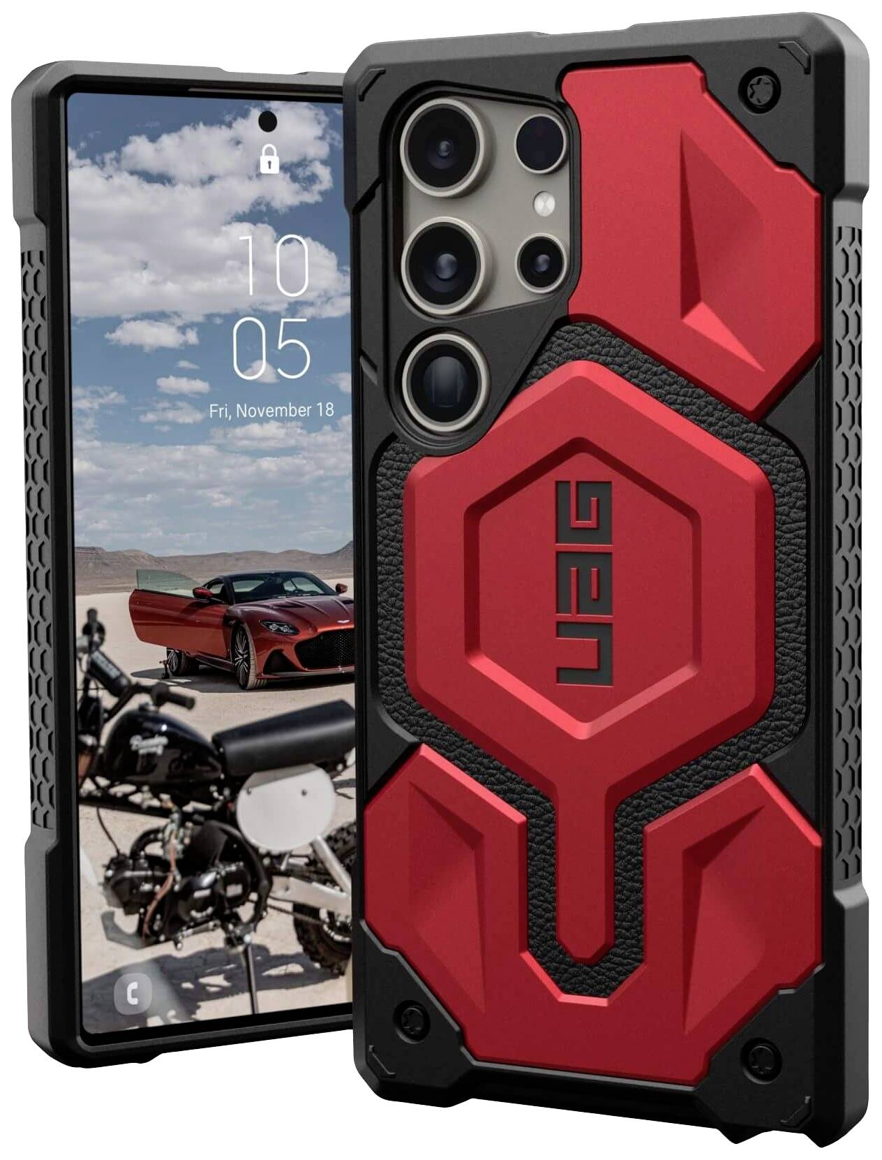 URBAN ARMOR GEAR Monarch Pro Backcover Samsung Galaxy S24 Ultra Crimson MagSafe kompatibel