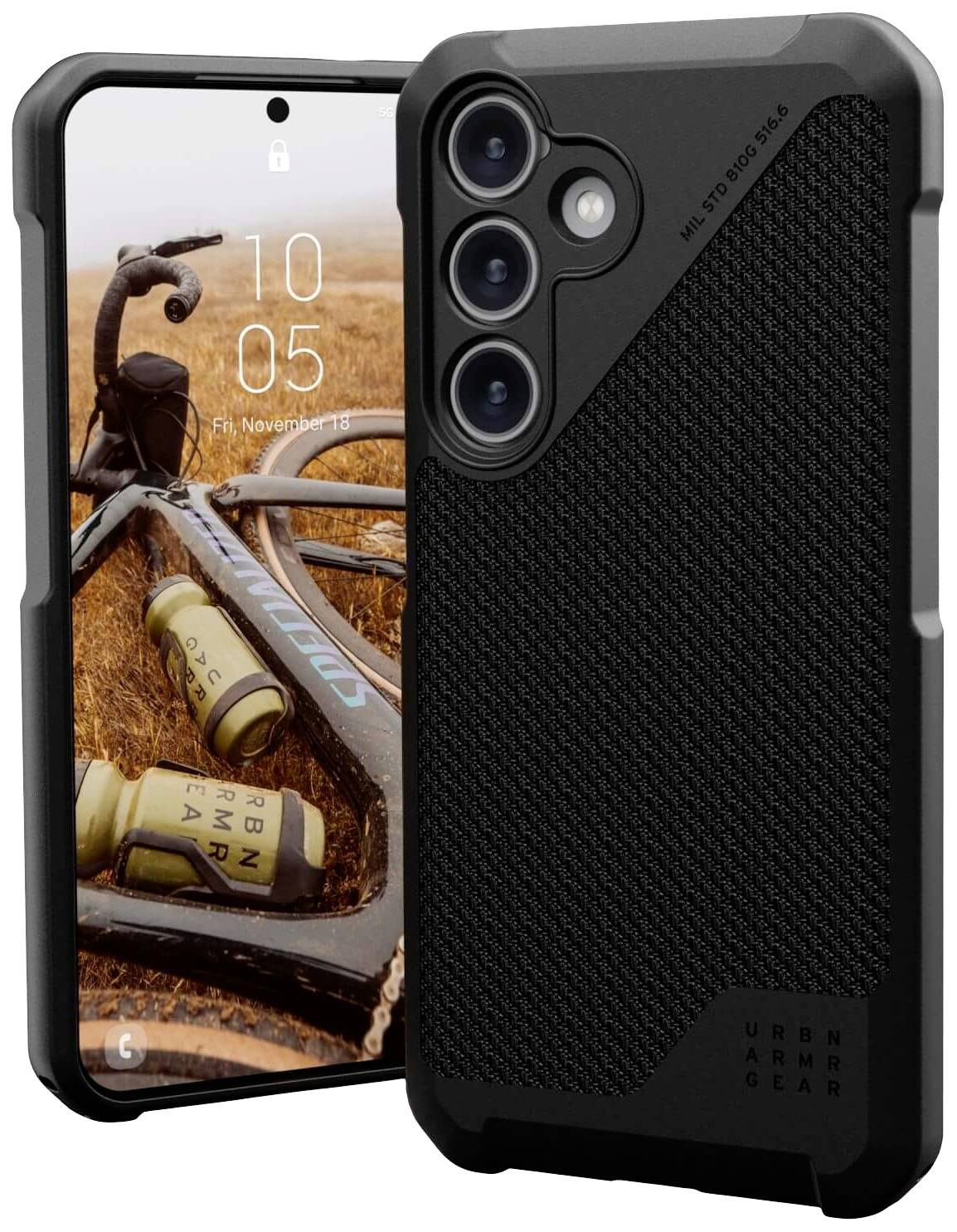 URBAN ARMOR GEAR Metropolis LT Backcover Samsung Galaxy S24 Kevlar®, Schwarz MagSafe kompatibel