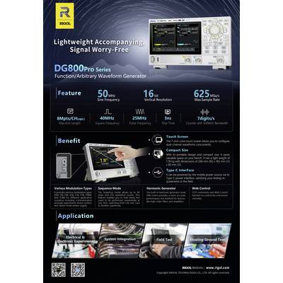 Rigol DG821 Pro Funktionsgenerator netzbetrieben 1 µHz - 25 MHz 1-Kanal Sinus, Rechteck, Rampe, Puls, Arbiträr, Rauschen-7
