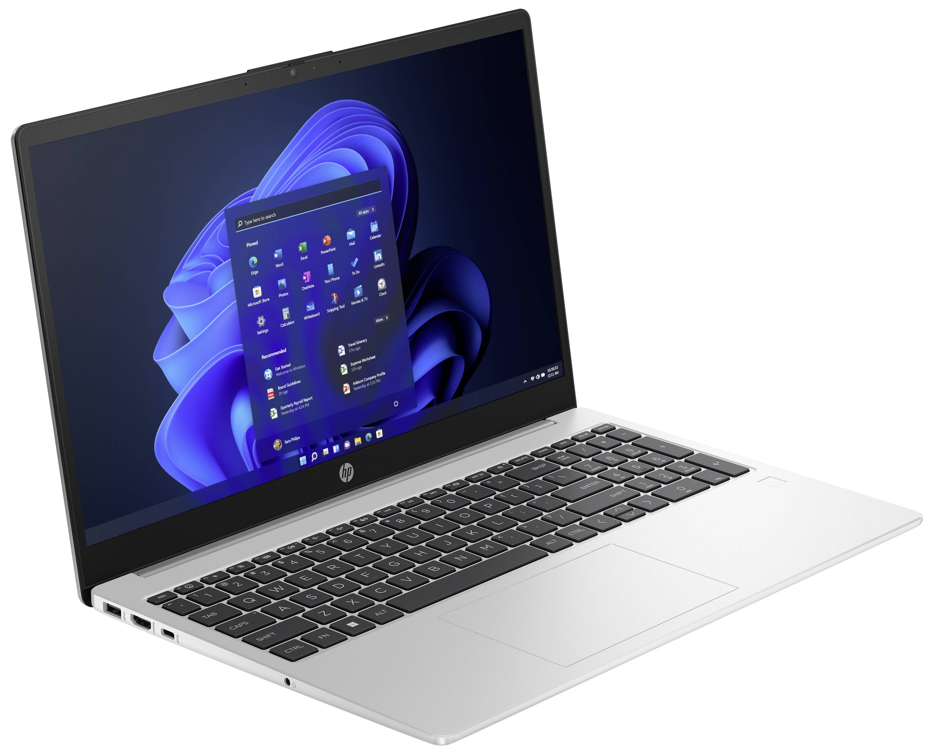 HP Notebook 250 G10 39.6 cm (15.6 Zoll) Full HD Intel® Core™ i5 i5-1334U 16 GB RAM 512 GB SSD Deutsch, QWERTZ Silber 9G8-2