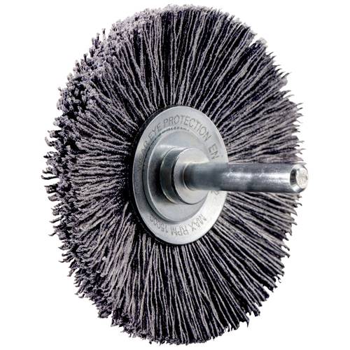 PFERD TOOLS Kegelbürste ungezopft KBU Ø 70x10mm Schaft-Ø 6 mm SiC-Filament-Ø 0,55 mm Korn 120 rückseitiges Bürsten 43220...