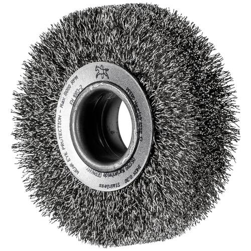 Thumbnail - PFERD TOOLS POS Rundbürste breit ungezopft RBU Ø80x20xvariable Bohrung Edelstahl-Draht-Ø0,25 Schleifbock 43701108 1 St.