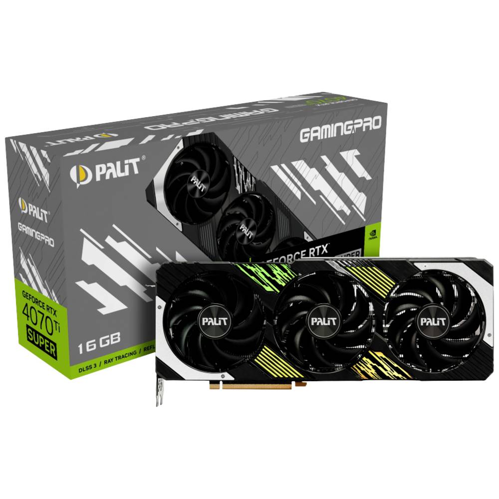 Palit Nvidia GeForce RTX 4070 Ti Super Videokaart SUPER GamingPro 16 GB GDDR6X-RAM PCIe x16 HDMI, DisplayPort RGB-verlichting