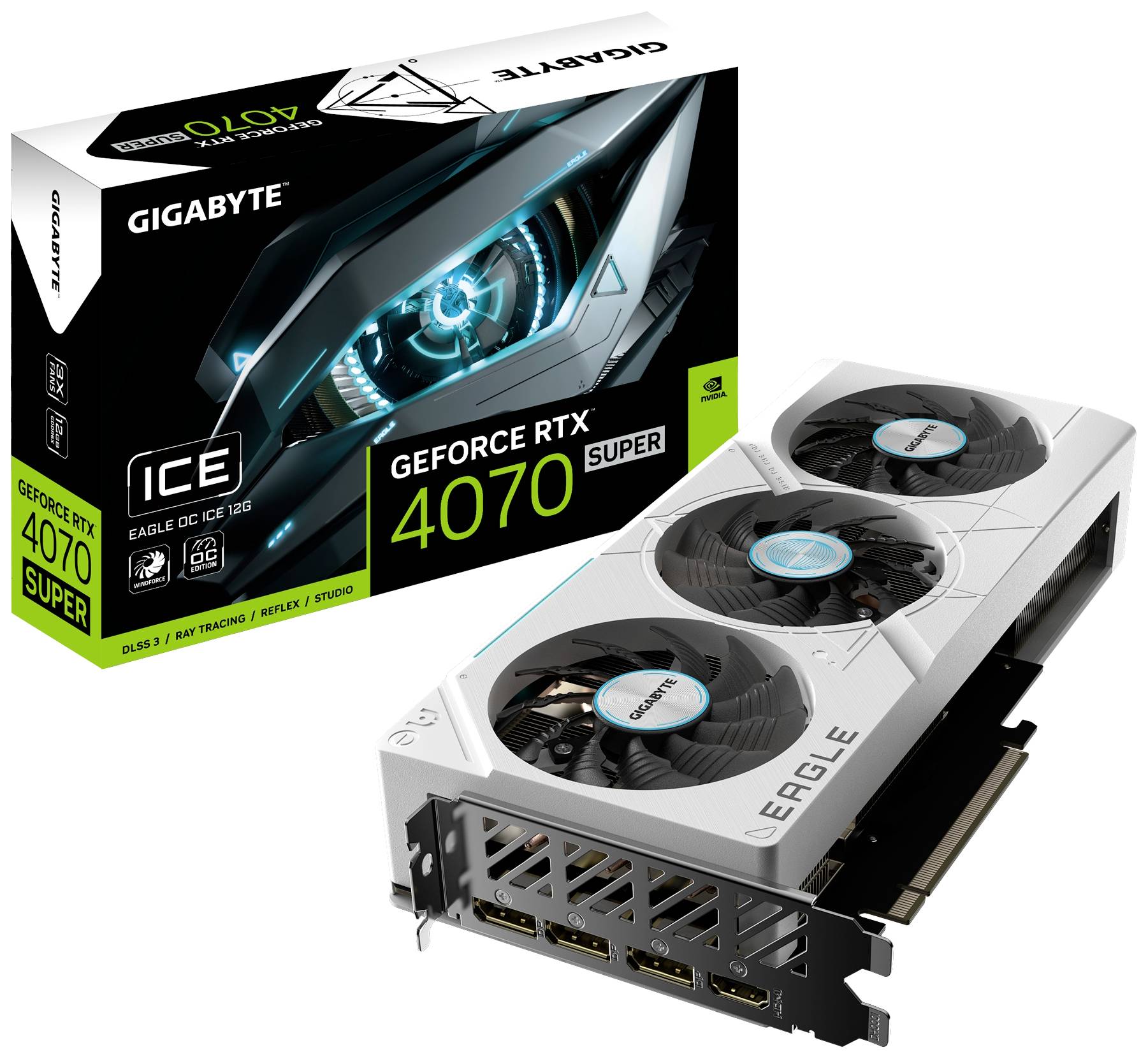 GIGABYTE GeForce RTX 4070 SUPER EAGLE OC ICE 12GB
