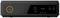 Ein schwarzes Computergehäuse mit USB- und Audioanschlüssen, einem Power-Knopf und kleinen Betriebs-LEDs für Strom, WLAN und Festplatte.