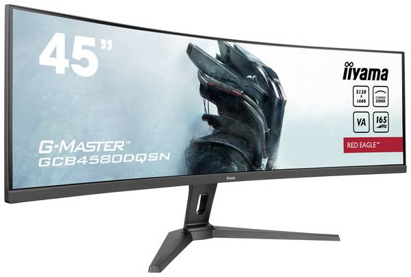 Iiyama G-Master Curved Red Eagle Gaming Monitor  EEK F (A - G) 114.3 cm (45 Zoll) 5120 x 1440 Pixel 32:9 0.8 ms HDMI®, DisplayPort, Kopfhörer (3.5 mm Klinke), USB-A (USB 3.1 Gen 1), USB-C®, RJ45 VA LCD