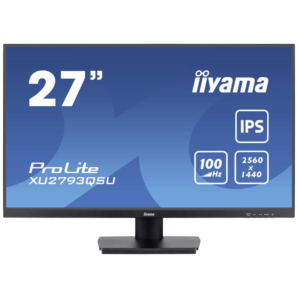 Iiyama ProLite XU2793QSU LED-monitor Energielabel E (A - G) 68.6 cm (27 inch) 2560 x 1440 Pixel 16:9 1 ms HDMI, DisplayPort, Hoofdtelefoon (3.5 mm jackplug),