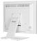 Hinteransicht eines weißen Computerbildschirms von iiyama mit integriertem Ständer.