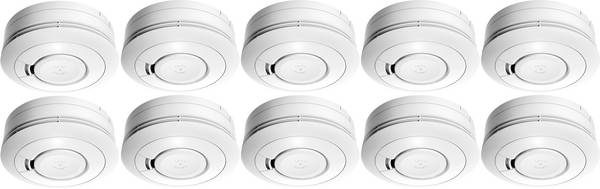 Ei Electronics Ei650 Rauchwarnmelder 10er Set inkl. 10 Jahres-Batterie batteriebetrieben (Ø x H) 115 mm x 45 mm