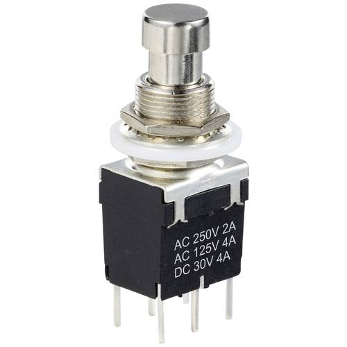 Thumbnail - TRU COMPONENTS TC-12193708 Druckschalter DPDT mit geradem Stift Schaltstrom (max.): 4 A 1 St.