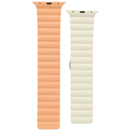 Thumbnail - hama 00136837 Magnetarmband Fantastic Feel für Apple Watch 38/40/41mm, Orange/Beige