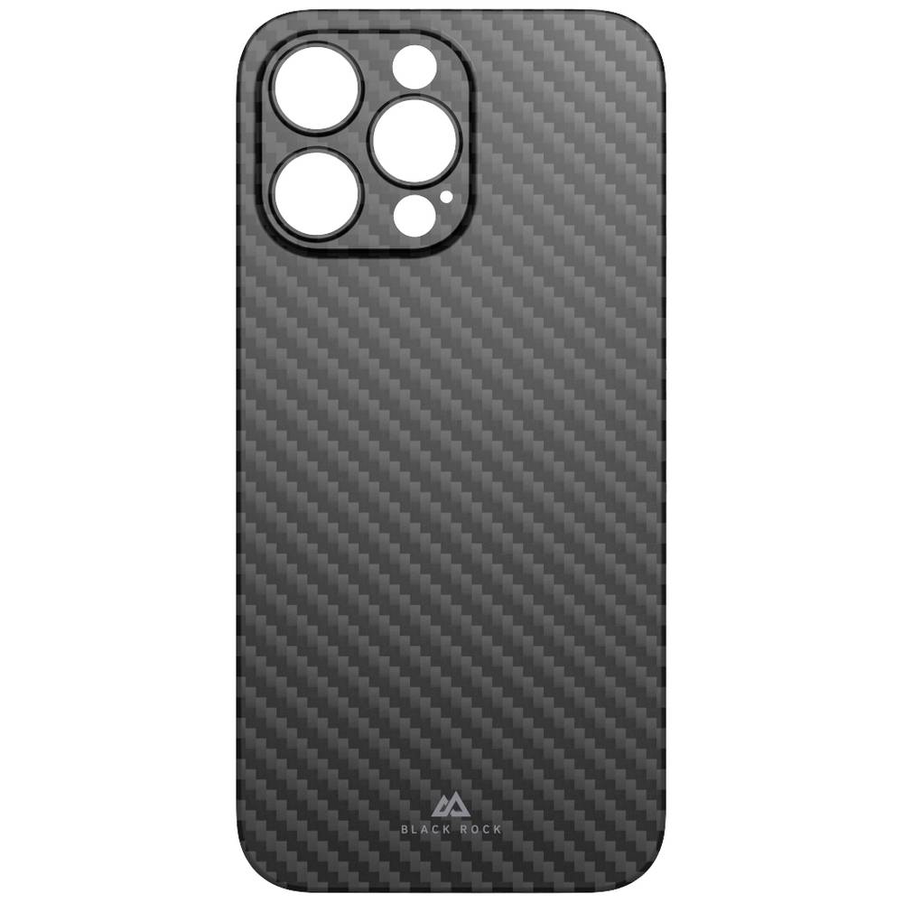Black Rock Ultra Thin Iced Backcover Apple iPhone 15 Pro Zwart, Carbon Inductieve lading