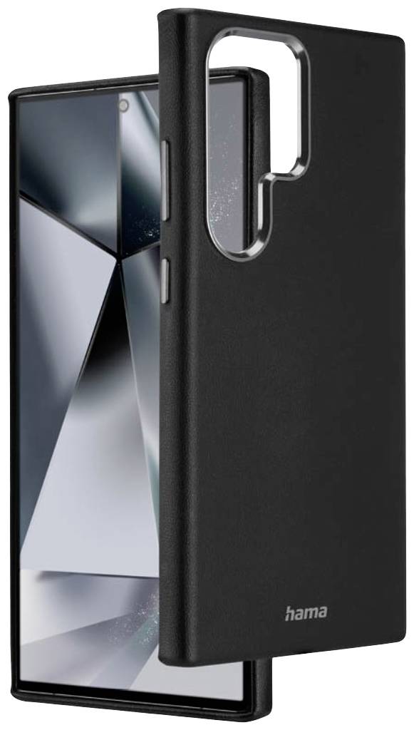 HAMA Eco Premium Backcover Samsung Galaxy S24 Ultra Schwarz Induktives Laden