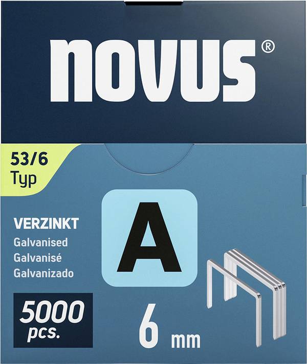 Novus Tools 042-0761 Feindrahtklammern Typ 53 5000 St. Abmessungen (L x B x H) 6 x 11.3 x 6 mm