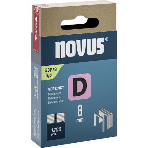 Novus Tools 042-0789 Flachdrahtklammern Typ 53F 1200 St. Abmessungen (L x B) 8 mm x 11.3 mm