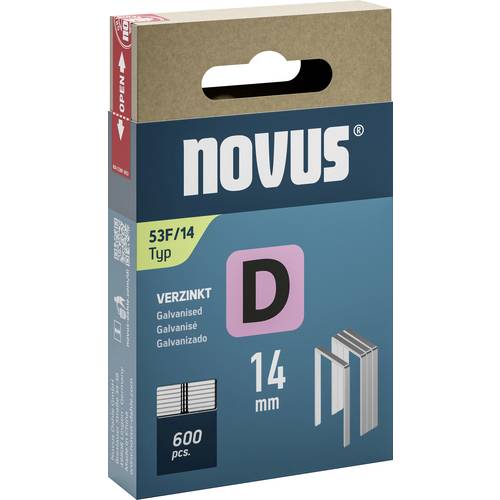 Novus Tools 042-0792 Flachdrahtklammern Typ 53F 600 St. Abmessungen (L x B) 14 mm x 11.3 mm