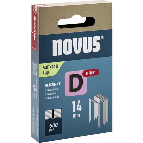Novus Tools 042-0793 Flachdrahtklammern Typ 53F 600 St. Abmessungen (L x B) 14 mm x 11.3 mm