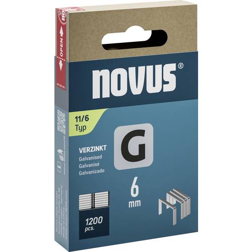 Novus Tools 042-0795 Flachdrahtklammern Typ 11 1200 St. Abmessungen (L x B) 6 mm x 10.6 mm