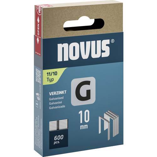 Thumbnail - Novus Tools 042-0797 Flachdrahtklammern Typ 11 600 St. Abmessungen (L x B) 10 mm x 10.6 mm