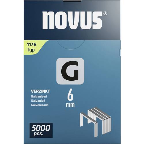 Thumbnail - Novus Tools 042-0765 Flachdrahtklammern Typ 11 5000 St. Abmessungen (L x B) 6 mm x 10.6 mm
