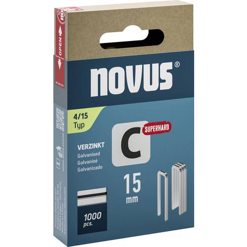 Novus Tools 042-0801 Schmalrückenklammern Typ 4 1000 St. Abmessungen (L x B) 15 mm x 6.1 mm