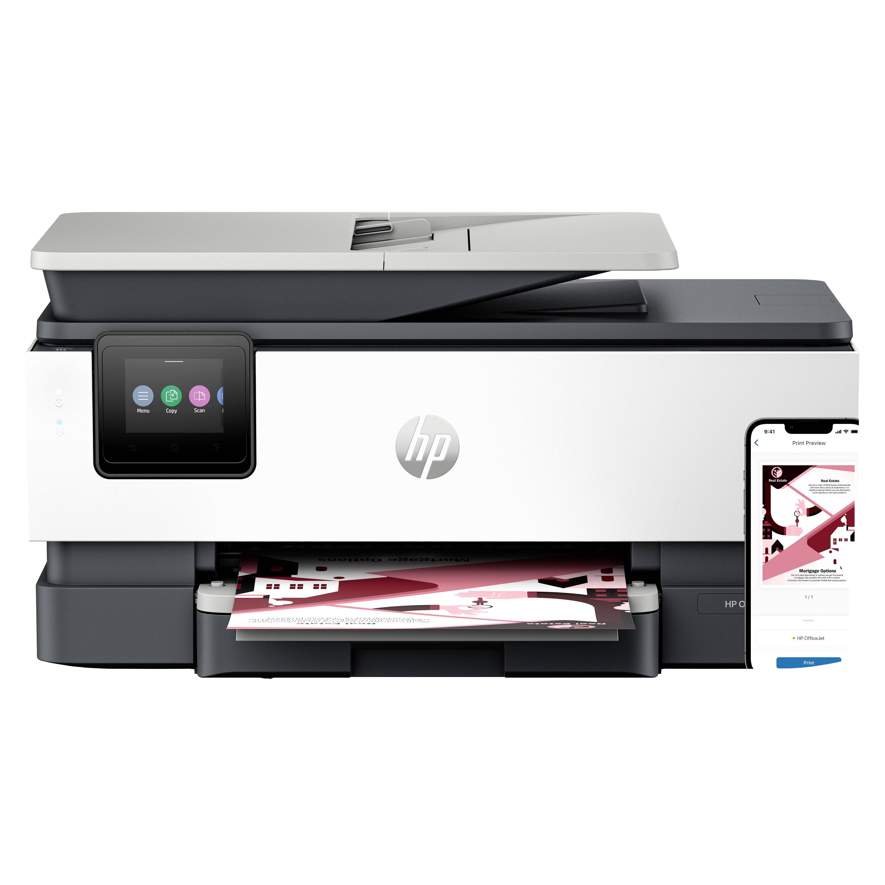HP OfficeJet Pro 8122 e Multifunktionsdrucker Tintenstrahl Farbe A4 Drucker, Scanner, Kopierer ADF, Duplex, LAN, HP Inst